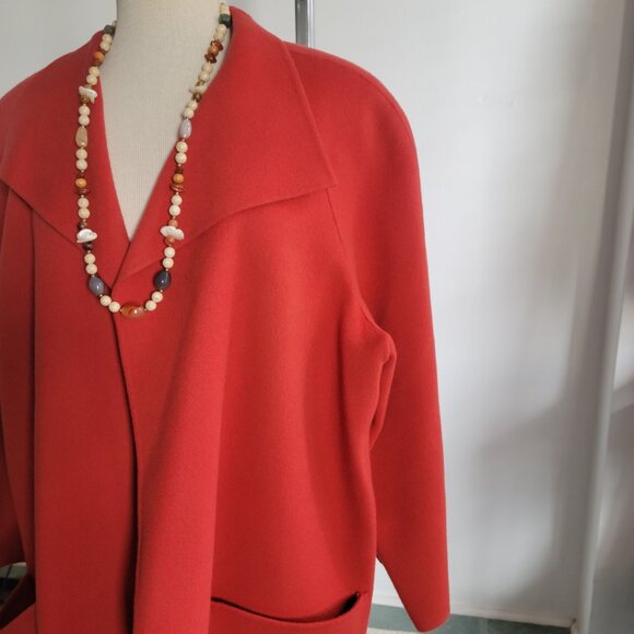 Alexander Bartlett Burnt Orange 100% Wool Jacket Coat w/Patch Pockets (Size: 2X) - Picture 4 of 16